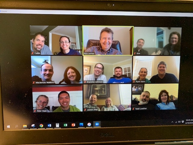 Me (top center) with my Bible study class on Zoom.