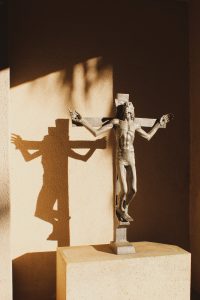 Jesus suffers on the cross.